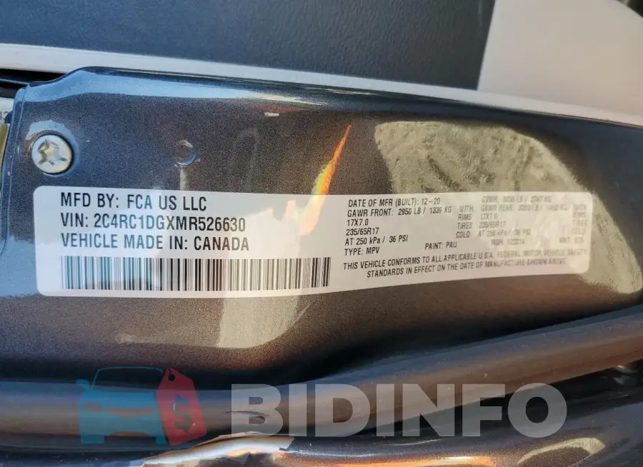 2C4RC1DGXMR526630 Photo# 13