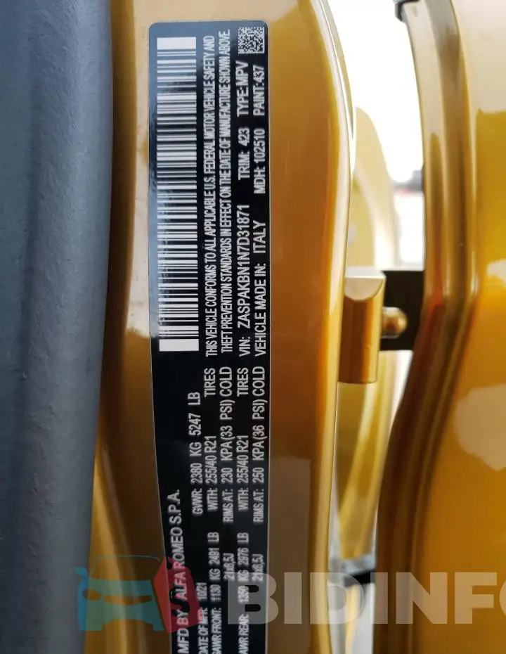 ZASPAKBN1N7D31871 Photo# 12