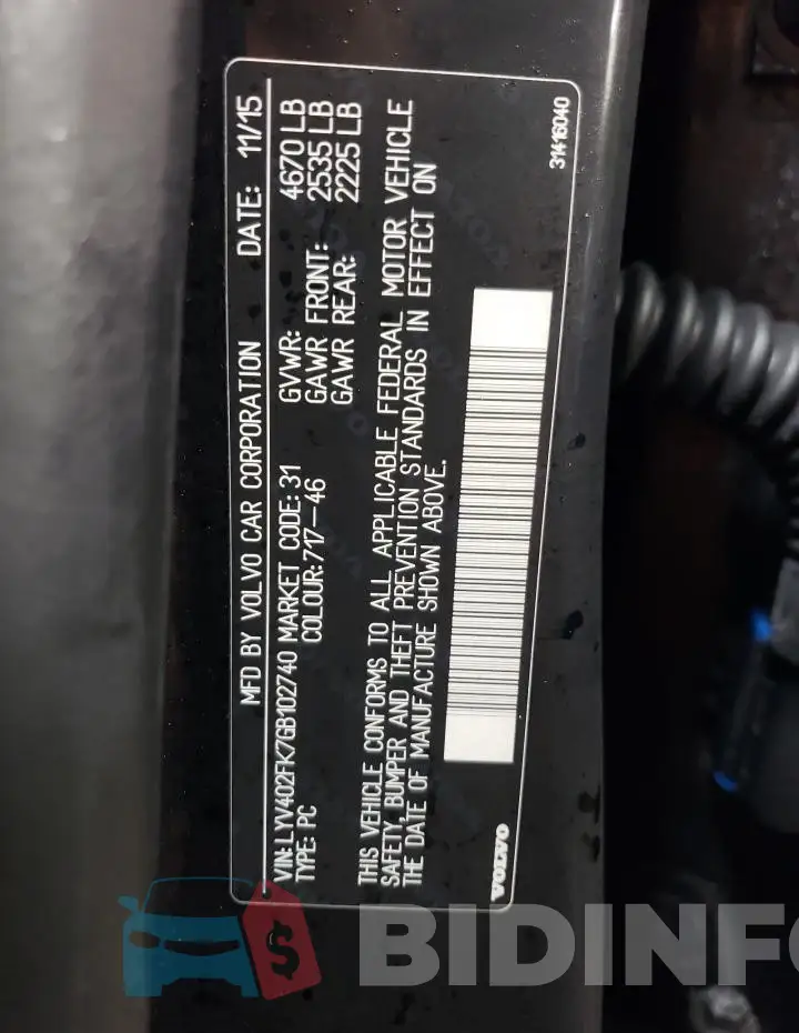 LYV402FK7GB102740 Photo# 12