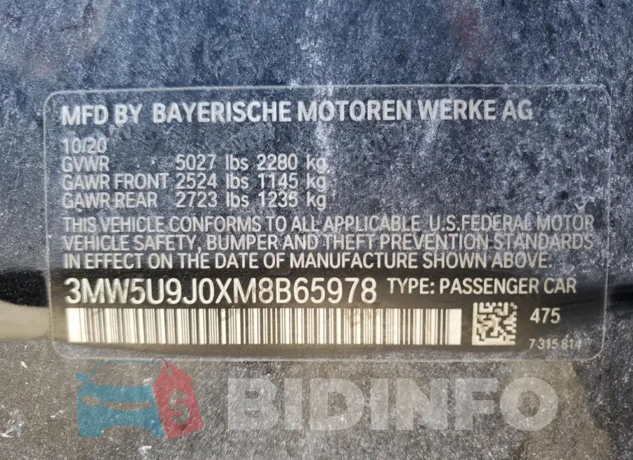 3MW5U9J0XM8B65978 Photo# 12