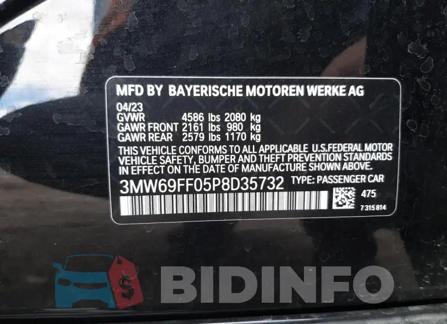 3MW69FF05P8D35732 Photo# 12