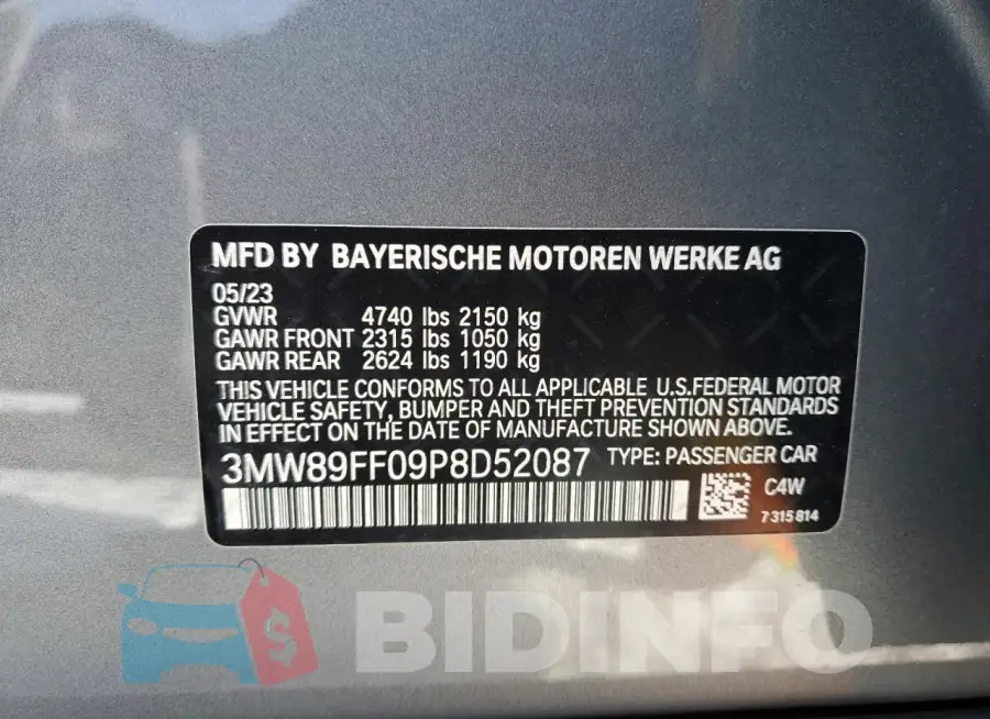 3MW89FF09P8D52087 Photo# 12