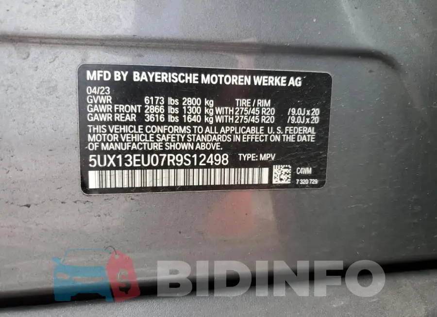 5UX13EU07R9S12498 Photo# 14