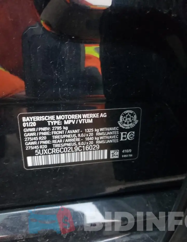 5UXCR6C02L9C16029 Photo# 14