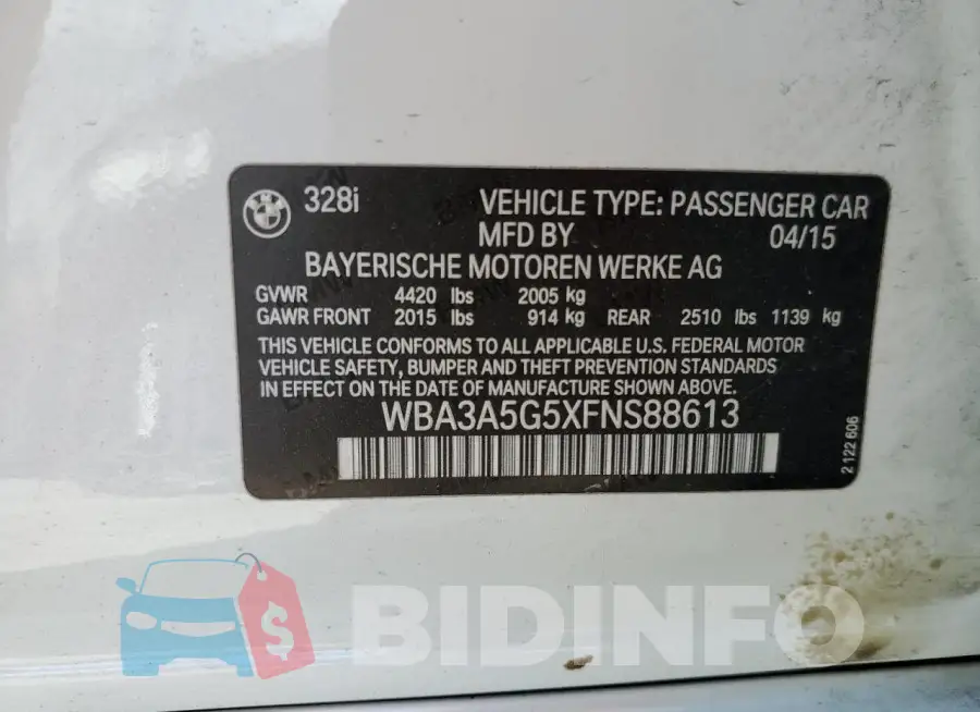 WBA3A5G5XFNS88613 Photo# 12