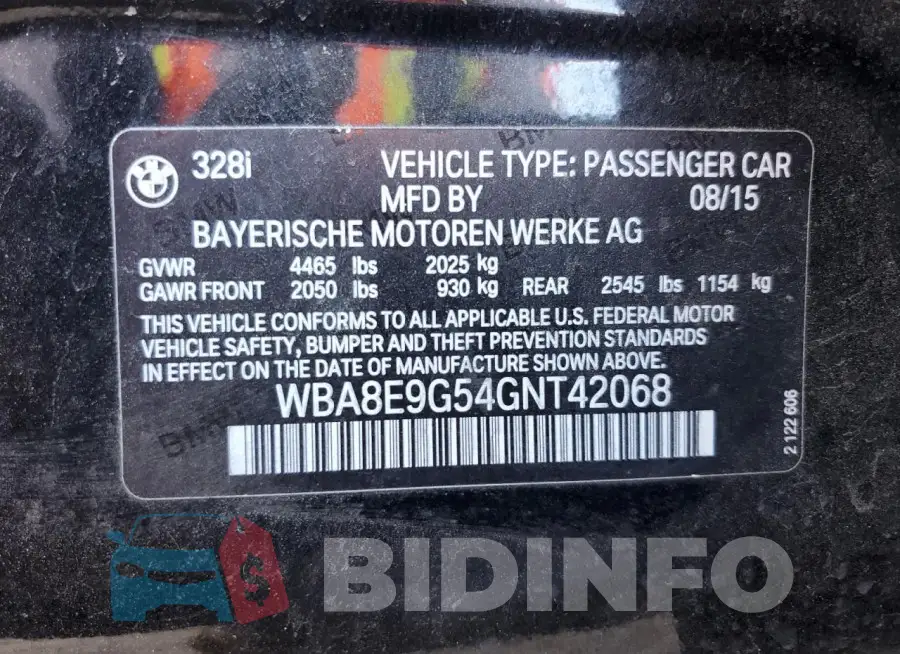 WBA8E9G54GNT42068 Photo# 13