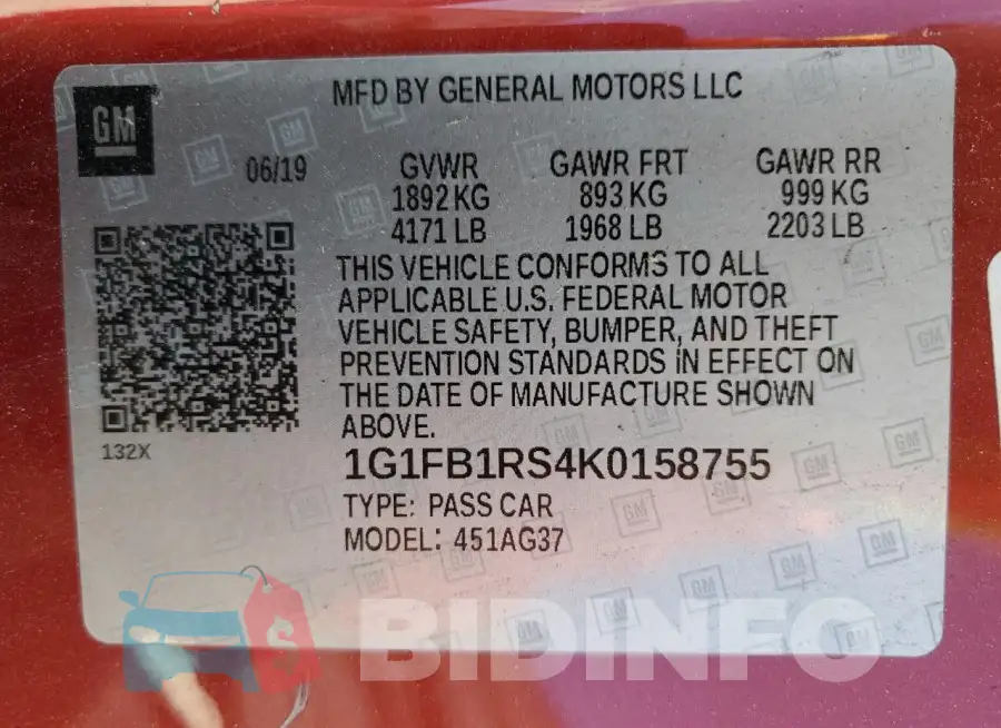 1G1FB1RS4K0158755 Photo# 12