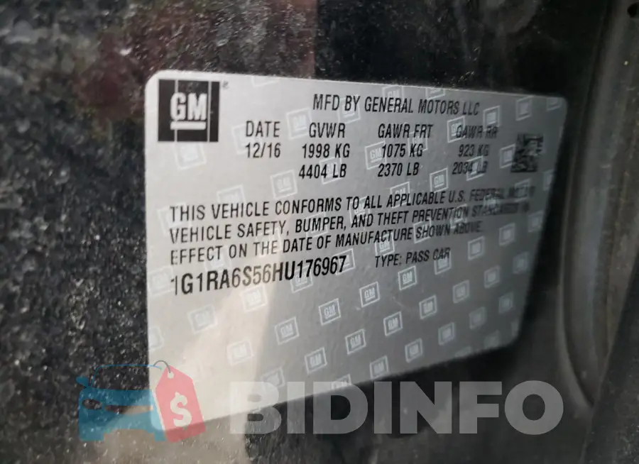 1G1RA6S56HU176967 Photo# 12