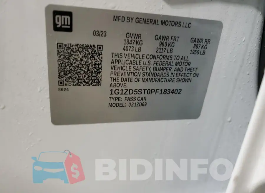 1G1ZD5ST0PF183402 Photo# 13