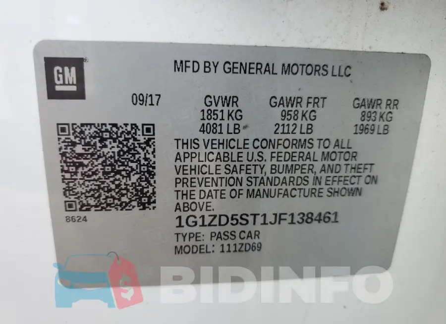 1G1ZD5ST1JF138461 Photo# 12