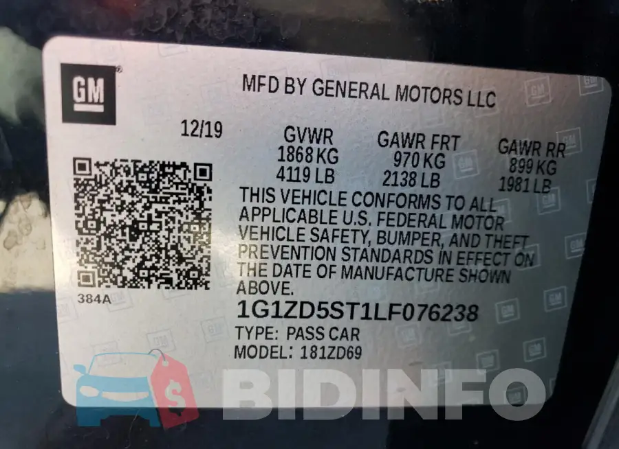 1G1ZD5ST1LF076238 Photo# 13