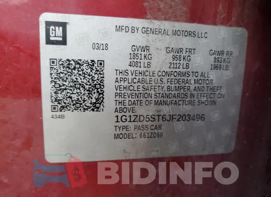 1G1ZD5ST6JF203496 Photo# 13