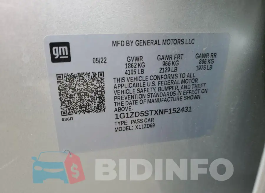1G1ZD5STXNF152431 Photo# 12