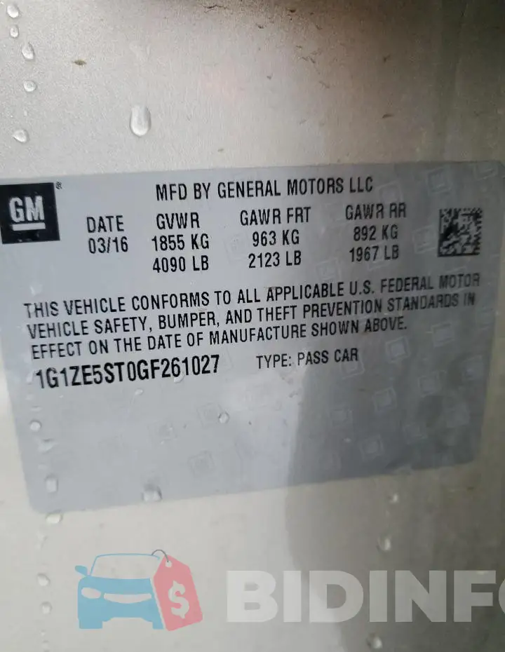 1G1ZE5ST0GF261027 Photo# 12