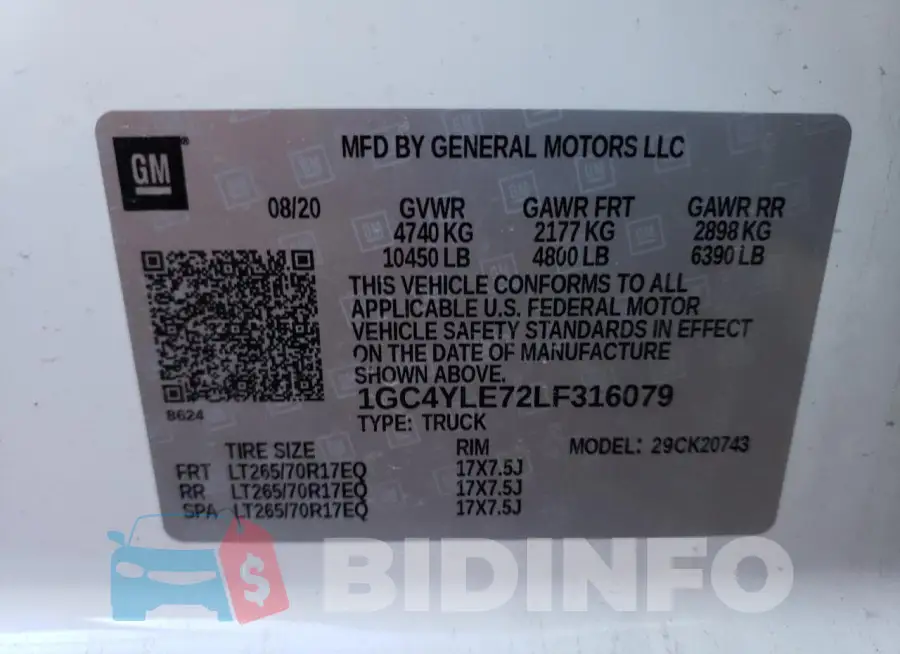 1GC4YLE72LF316079 Photo# 12