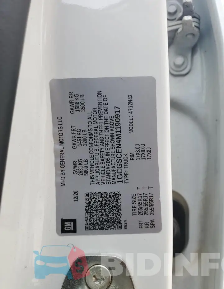 1GCGSCEN4M1190917 Photo# 13
