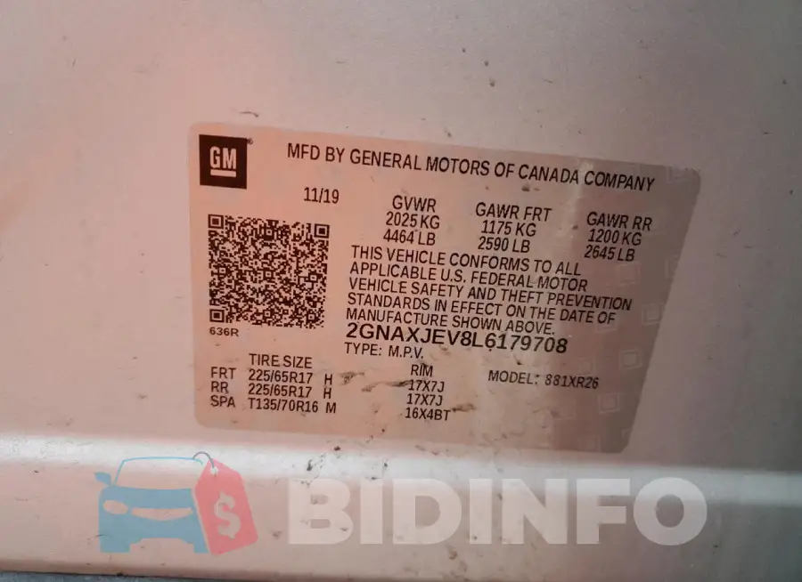 2GNAXJEV8L6179708 Photo# 13