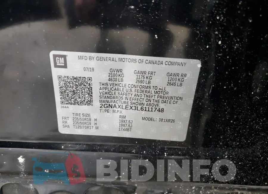 2GNAXLEX3L6111748 Photo# 13