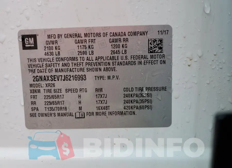 2GNAXSEV7J6216993 Photo# 14