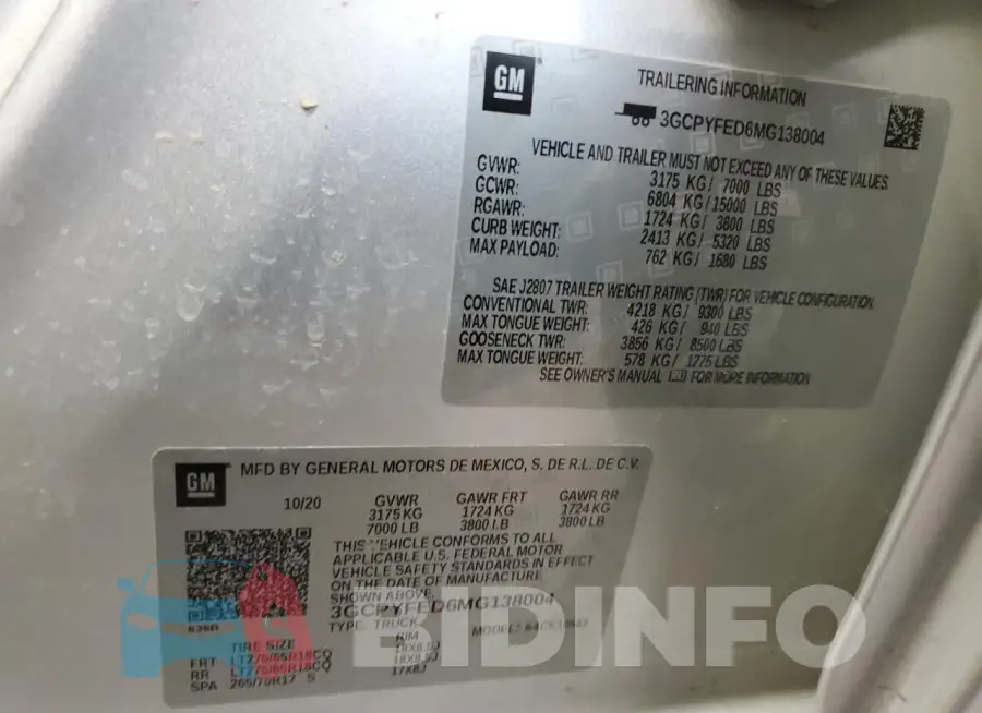 3GCPYFED6MG138004 Photo# 12