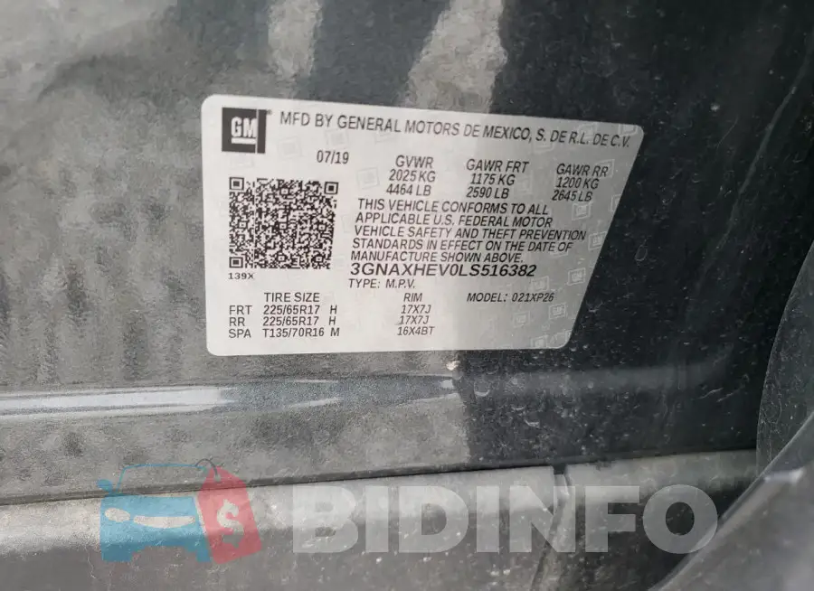 3GNAXHEV0LS516382 Photo# 13