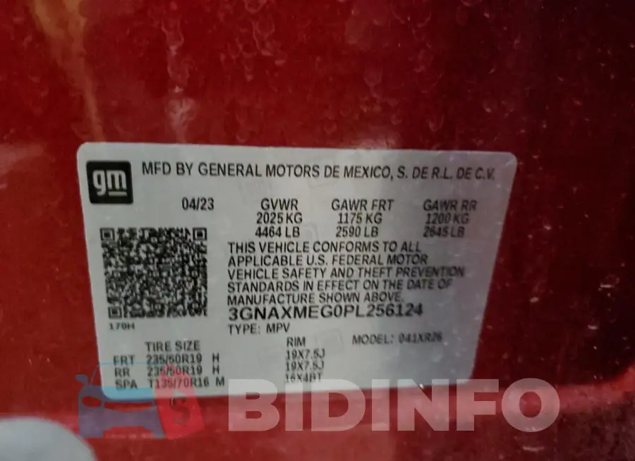 3GNAXMEG0PL256124 Photo# 12