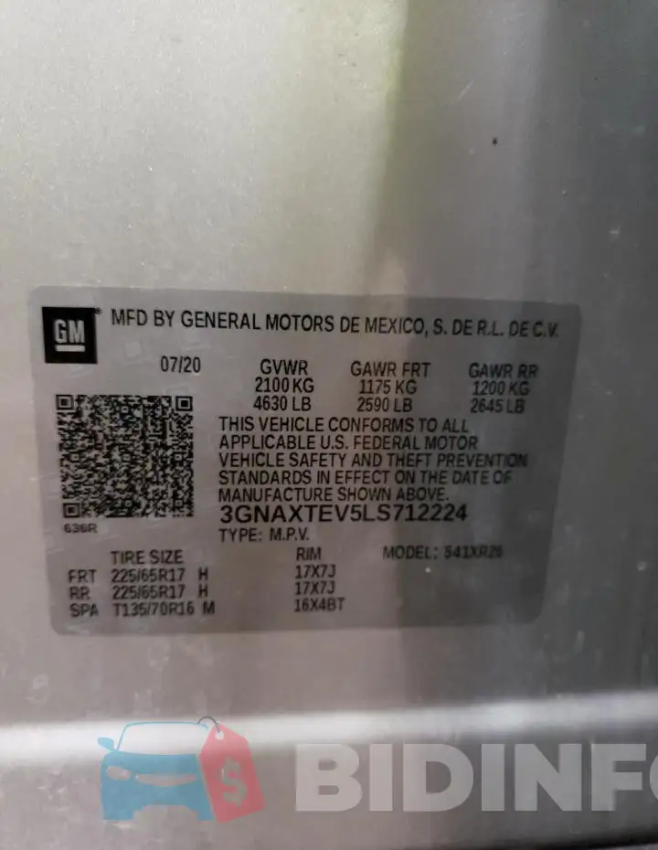 3GNAXTEV5LS712224 Photo# 13