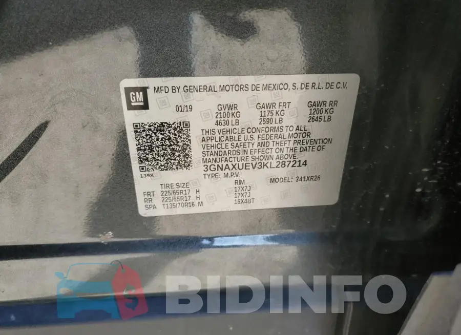 3GNAXUEV3KL287214 Photo# 13