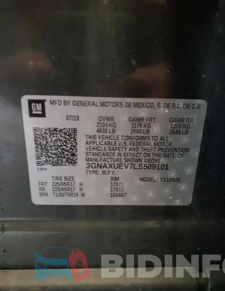 3GNAXUEV7LS509101 Photo# 13