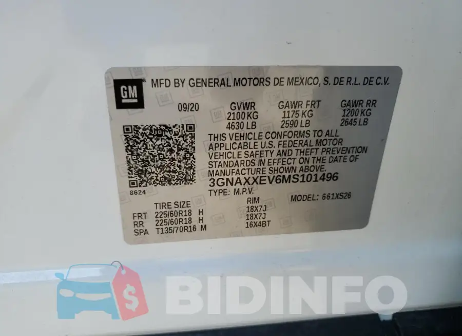 3GNAXXEV6MS101496 Photo# 12