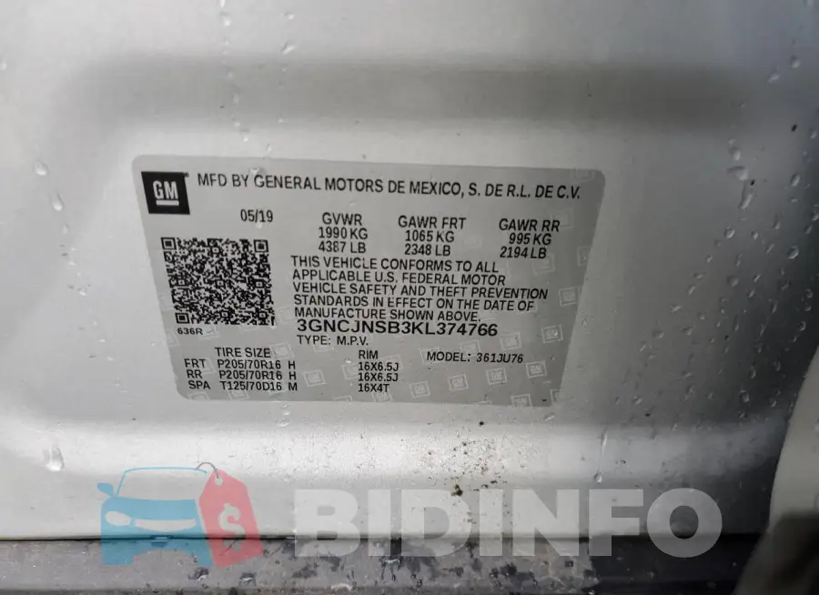 3GNCJNSB3KL374766 Photo# 12