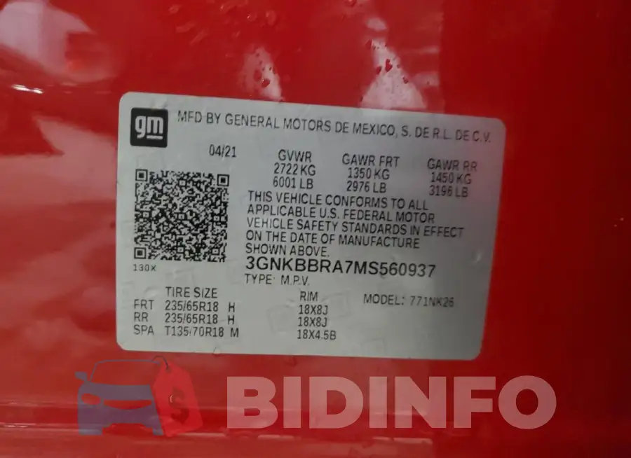 3GNKBBRA7MS560937 Photo# 13