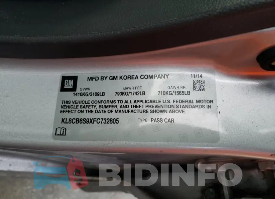 KL8CB6S9XFC732805 Photo# 12