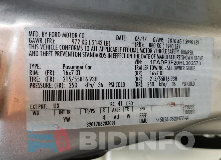 1FADP3F20HL302573 Photo# 12