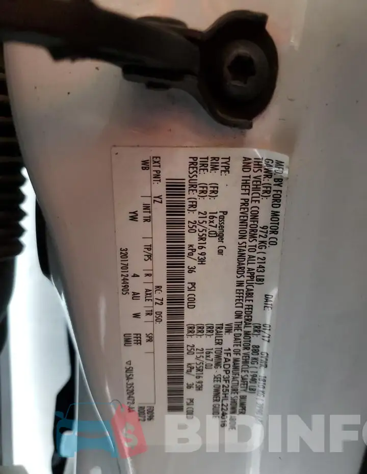 1FADP3F25HL224016 Photo# 12