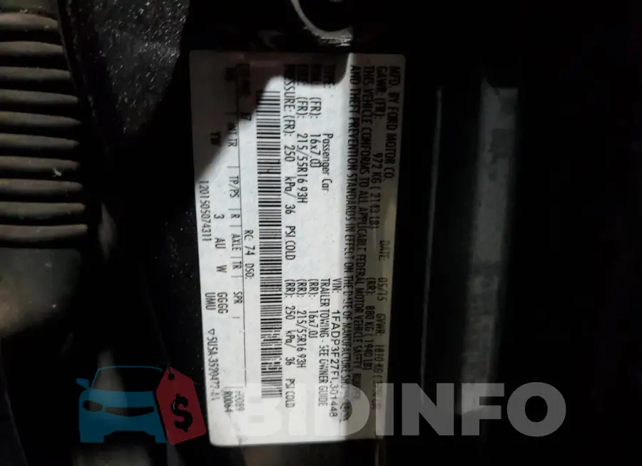 1FADP3F27FL301448 Photo# 12