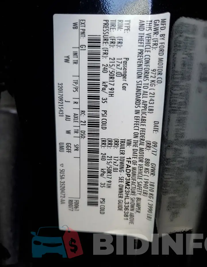 1FADP3M23HL336381 Photo# 13