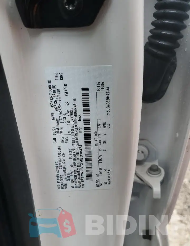 1FT7W2BTXMED18474 Photo# 12