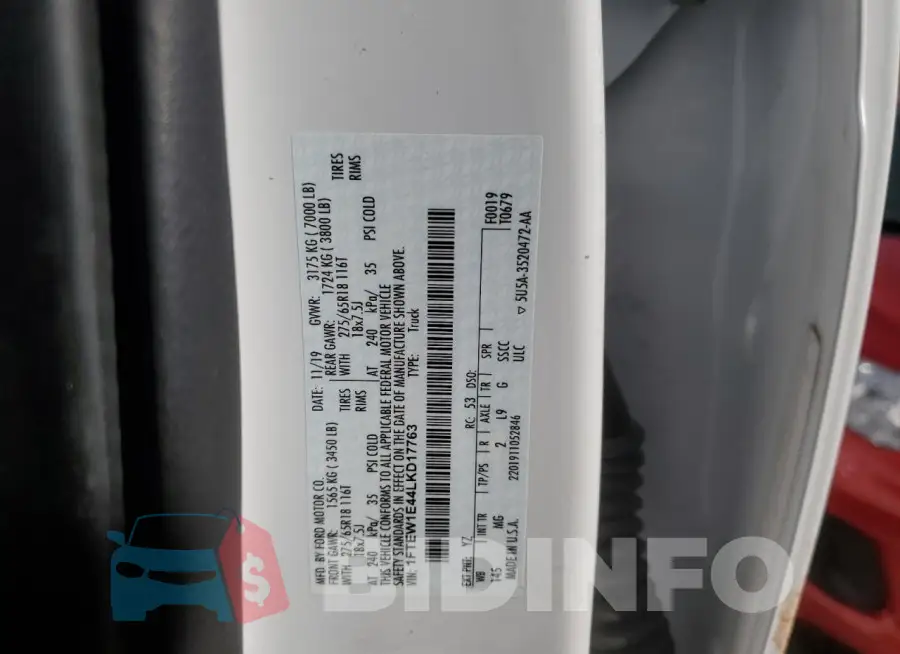 1FTEW1E44LKD17763 Photo# 13