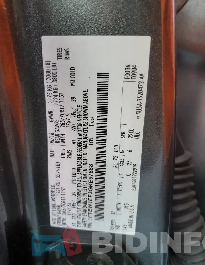 1FTEW1EF3GKE97888 Photo# 12