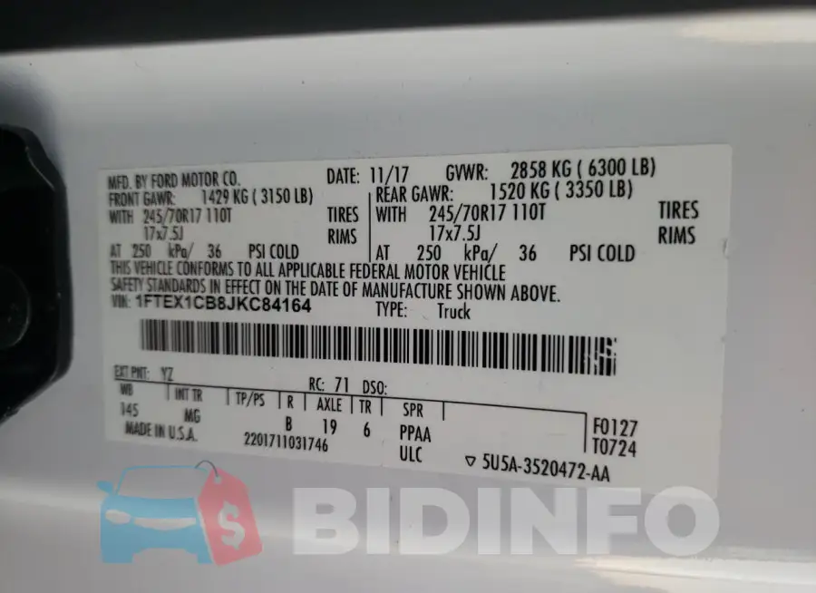 1FTEX1CB8JKC84164 Photo# 12