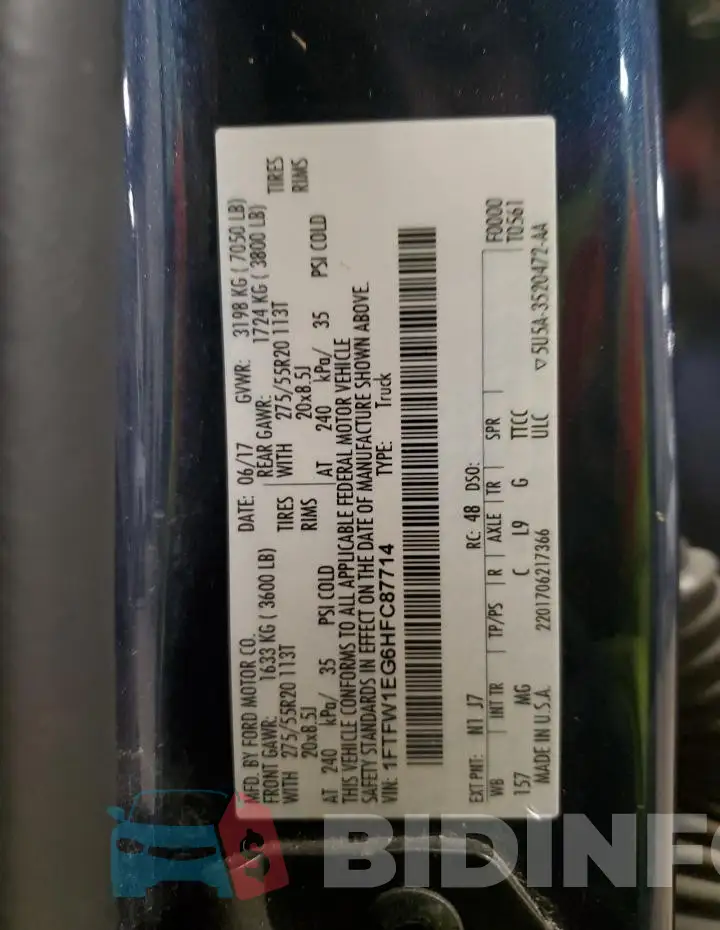 1FTFW1EG6HFC87714 Photo# 12