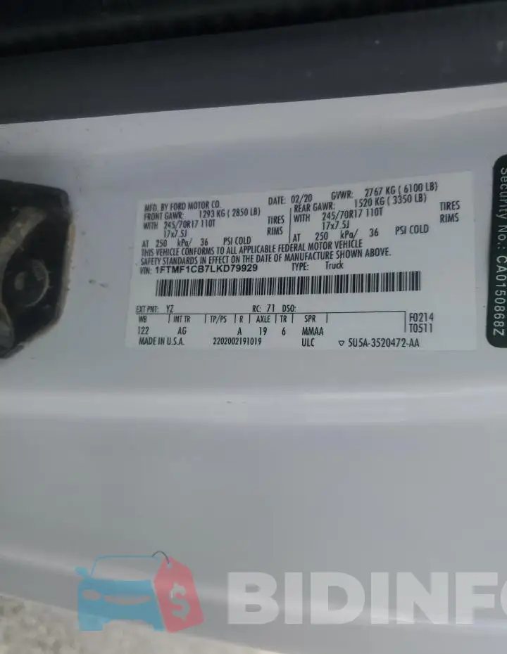 1FTMF1CB7LKD79929 Photo# 12