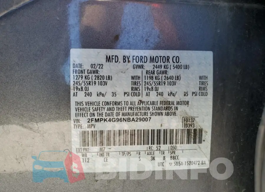 2FMPK4G96NBA29007 Photo# 12