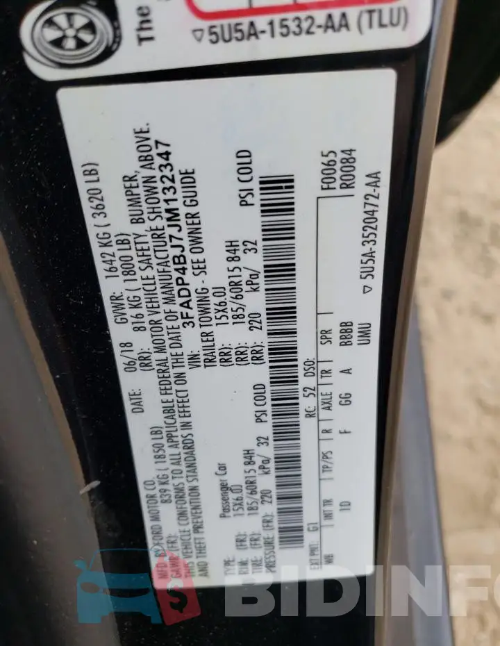 3FADP4BJ7JM132347 Photo# 12