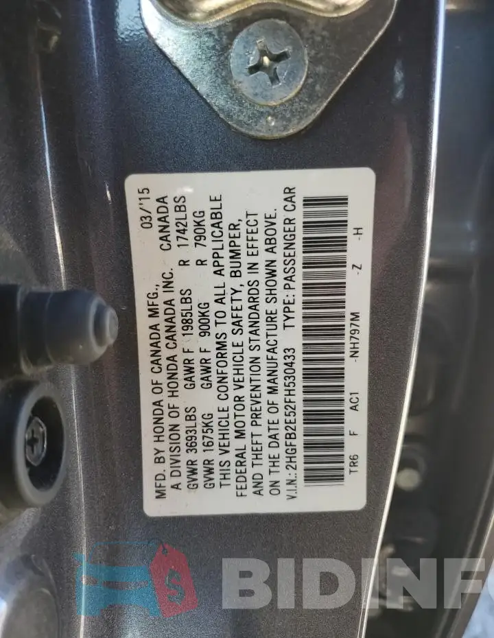 2HGFB2E52FH530433 Photo# 12