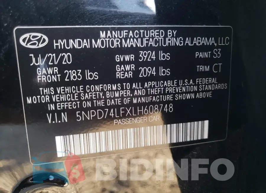 5NPD74LFXLH608748 Photo# 12