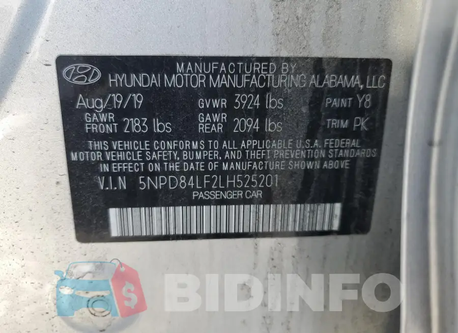 5NPD84LF2LH525201 Photo# 12