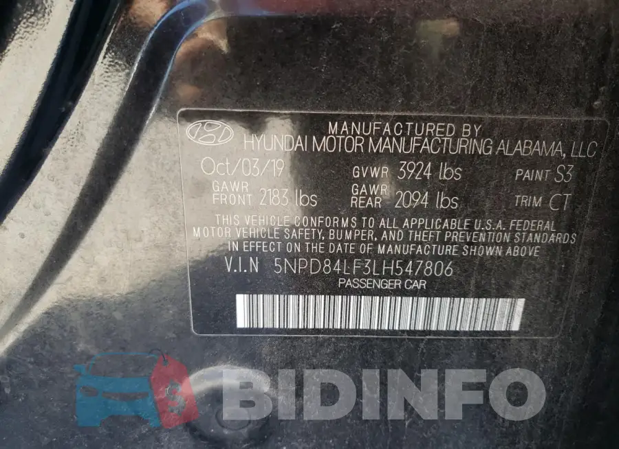 5NPD84LF3LH547806 Photo# 12