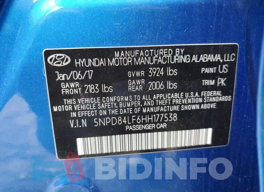 5NPD84LF6HH177538 Photo# 13